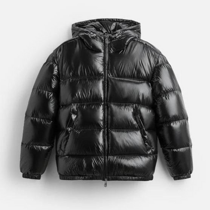 Women's Padded Hooded Jacket Zip Closure - 
Fashinoza