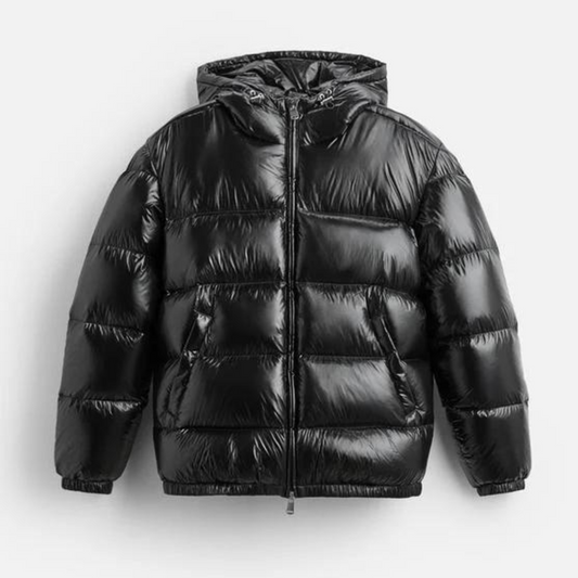 Women's Padded Hooded Jacket Zip Closure - 
Fashinoza
