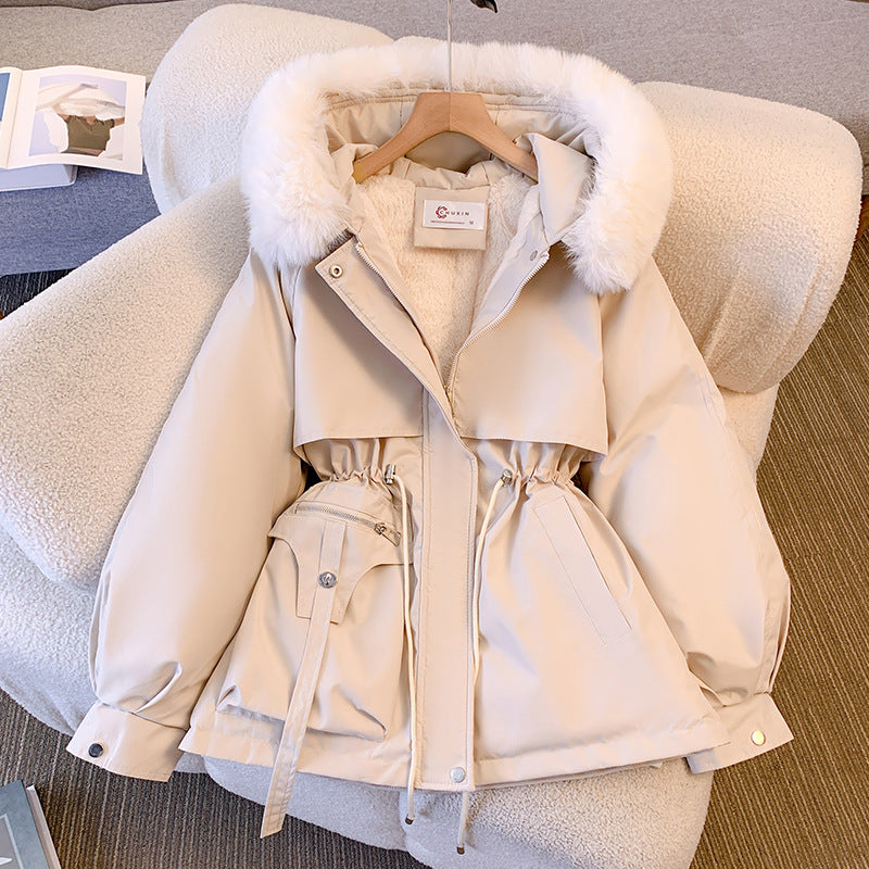 Women's Faux Fur Hood Winter Jacket - 
Fashinoza
