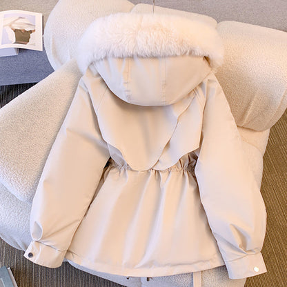 Women's Faux Fur Hood Winter Jacket