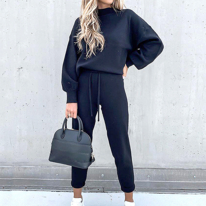 Women's Oversized Sweatshirt and Jogger Set Cozy Loungewear - 
Fashinoza