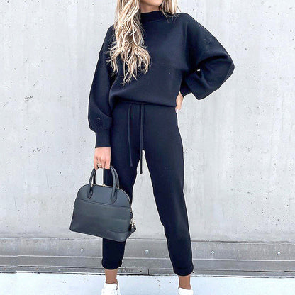 Women's Oversized Sweatshirt and Jogger Set Cozy Loungewear - 
Fashinoza