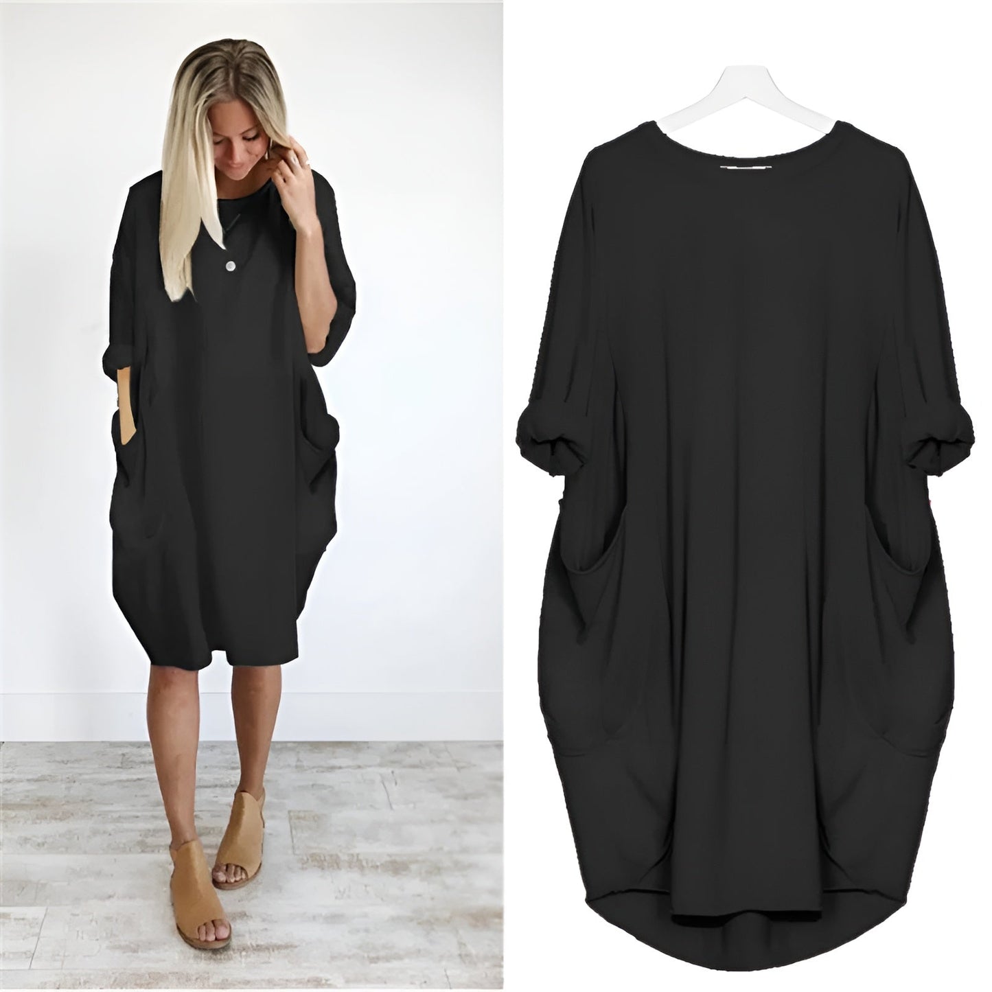Elegant Women's Pocket Dress - Fashinoza
