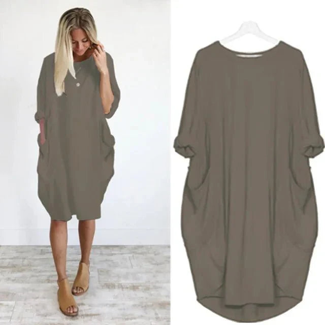Elegant Women's Pocket Dress