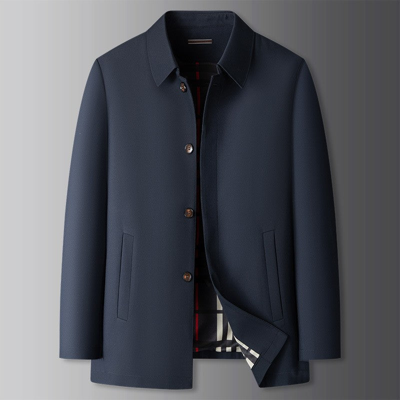 Men's Notched Lapel Dress Coat - Fashinoza