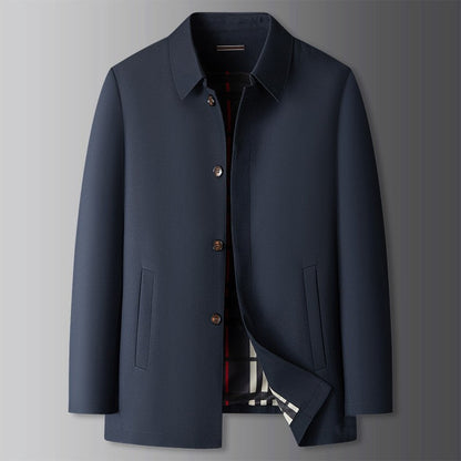 Men's Notched Lapel Dress Coat - Fashinoza