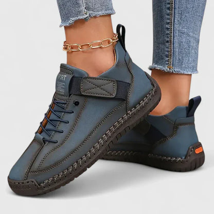Orthopedic Stitched Strap High-Top Sneakers
