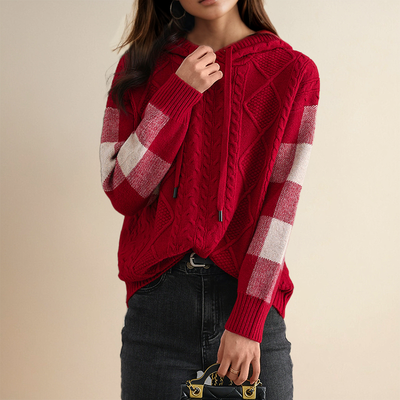 Leonie | Cozy Hooded Knit Sweater