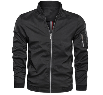 Men's Slim Fit Bomber Jacket Zip Up - Fashinoza