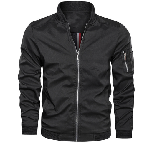Men's Slim Fit Bomber Jacket Zip Up - Fashinoza