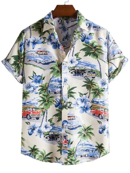 Hawaiian Shirt 3D Flower Print Vibrant Style
