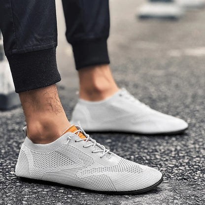Men's Slip On Shoes Knit Low Lace Detail