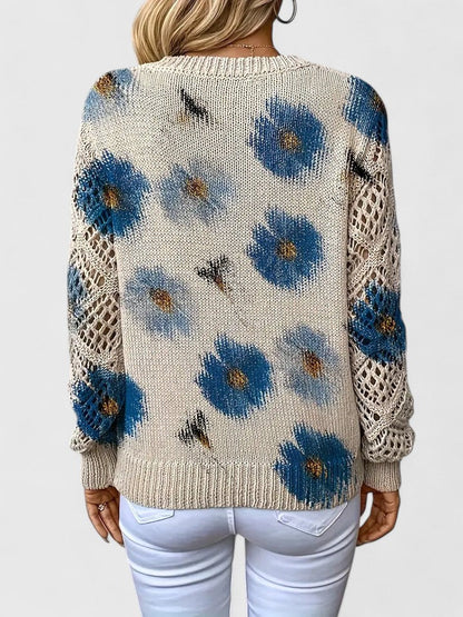 Women's Floral Pattern Sweater
