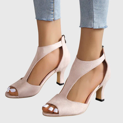 Gabriella | Womens Cut Out Peep Toe Heel Sandals