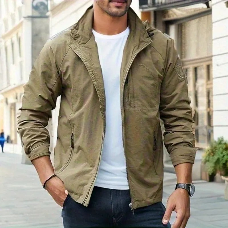 Men's Lightweight Hooded Jacket - Fashinoza