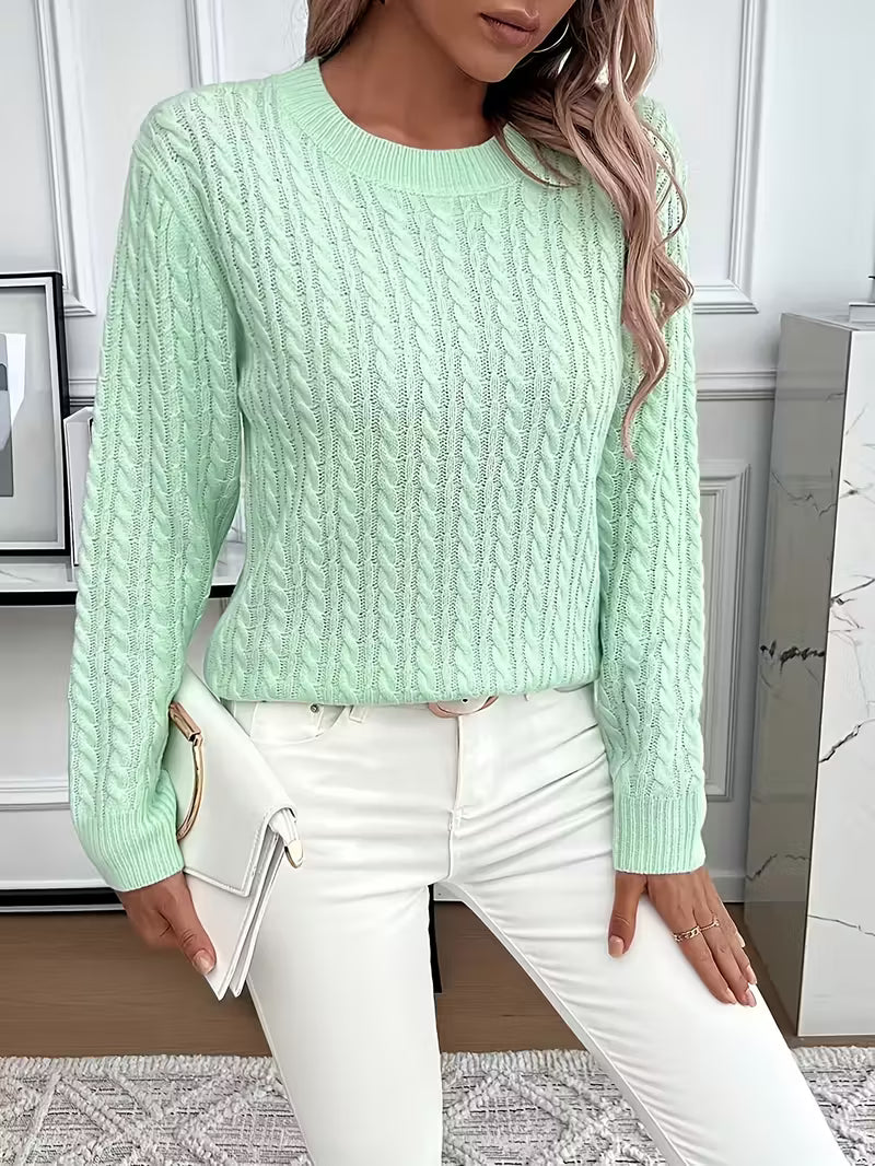 Gabriella | Women’s Spring Summer Cable Pattern Sweater