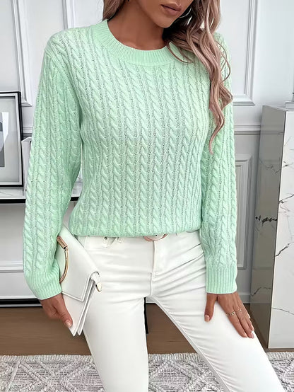 Gabriella | Women’s Spring Summer Cable Pattern Sweater