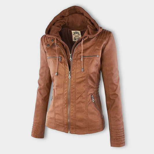 Delilah Women's Fitted Hooded Jacket - Fashinoza