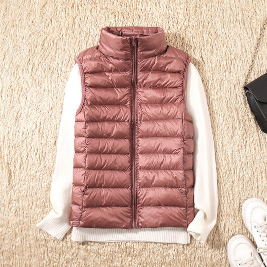 Women's Lightweight Quilted Puffer Vest - Fashinoza
