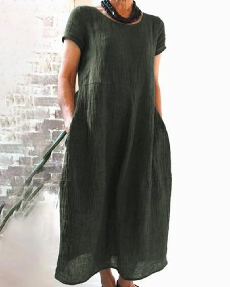 Delilah Women's Relaxed Fit Midi Dress - Fashinoza
