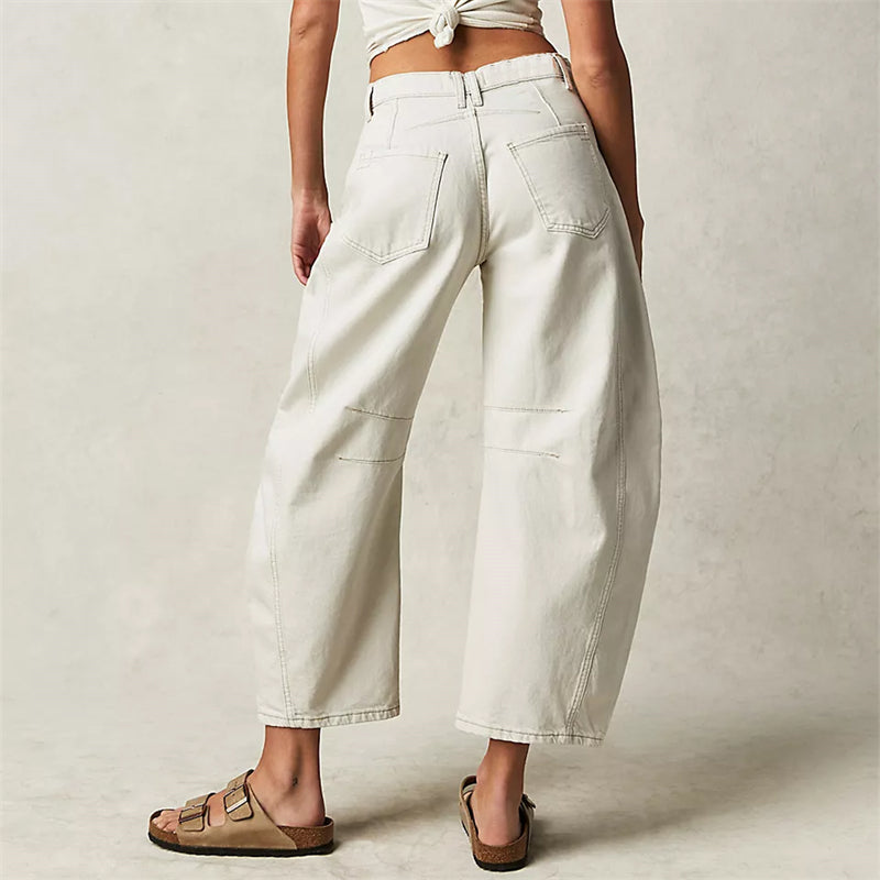 Women's High Waist Relaxed Fit Denim Jeans