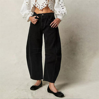 Women's High Waist Relaxed Fit Denim Jeans