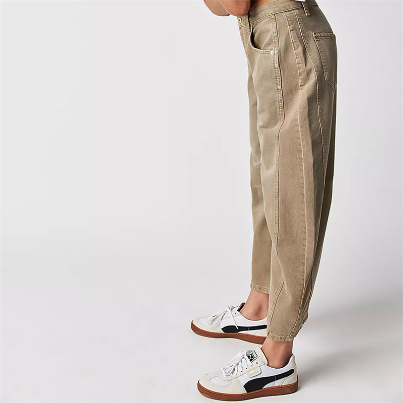 Women's High Waist Relaxed Fit Denim Jeans