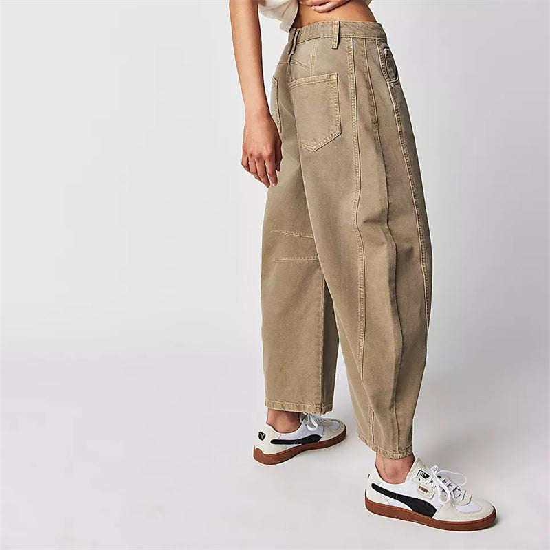 Women's High Waist Relaxed Fit Denim Jeans