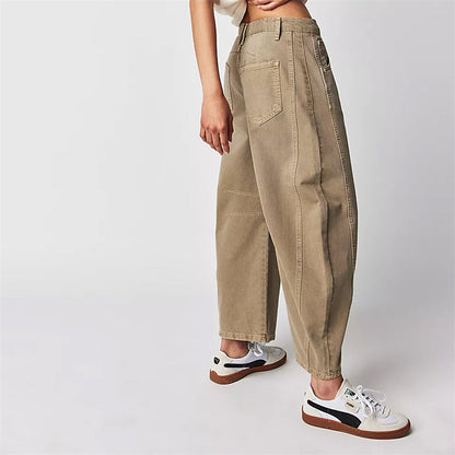 Women's High Waist Relaxed Fit Denim Jeans