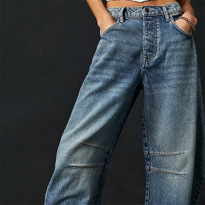 Women's High Waist Relaxed Fit Denim Jeans
