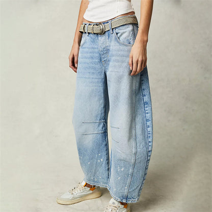 Women's High Waist Relaxed Fit Denim Jeans