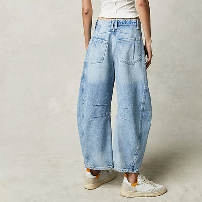 Women's High Waist Relaxed Fit Denim Jeans