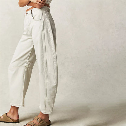 Women's High Waist Relaxed Fit Denim Jeans