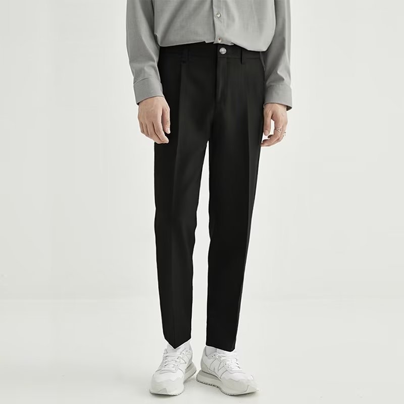 Men's Straight Leg Cropped Dress Pants - Fashinoza
