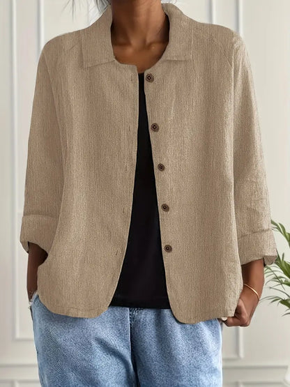 Women's Button-Front Casual Blouse