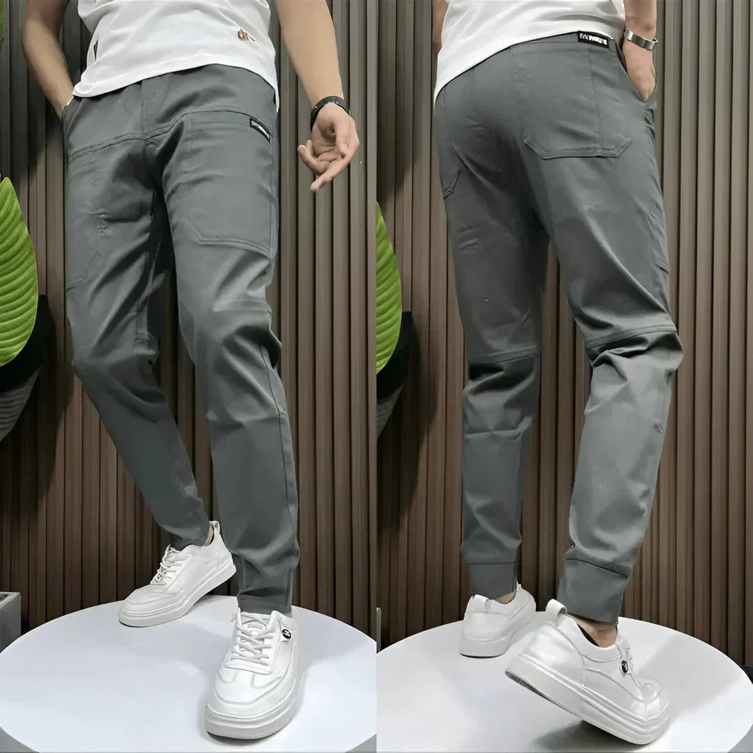 Elastic Mens Cargo Pants