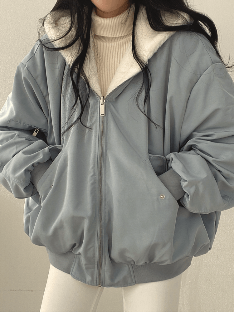 Women's Winter Parka Jacket Soft Lining Zip Closure - Fashinoza