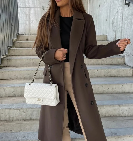 Women's Belted Winter Coat - Fashinoza