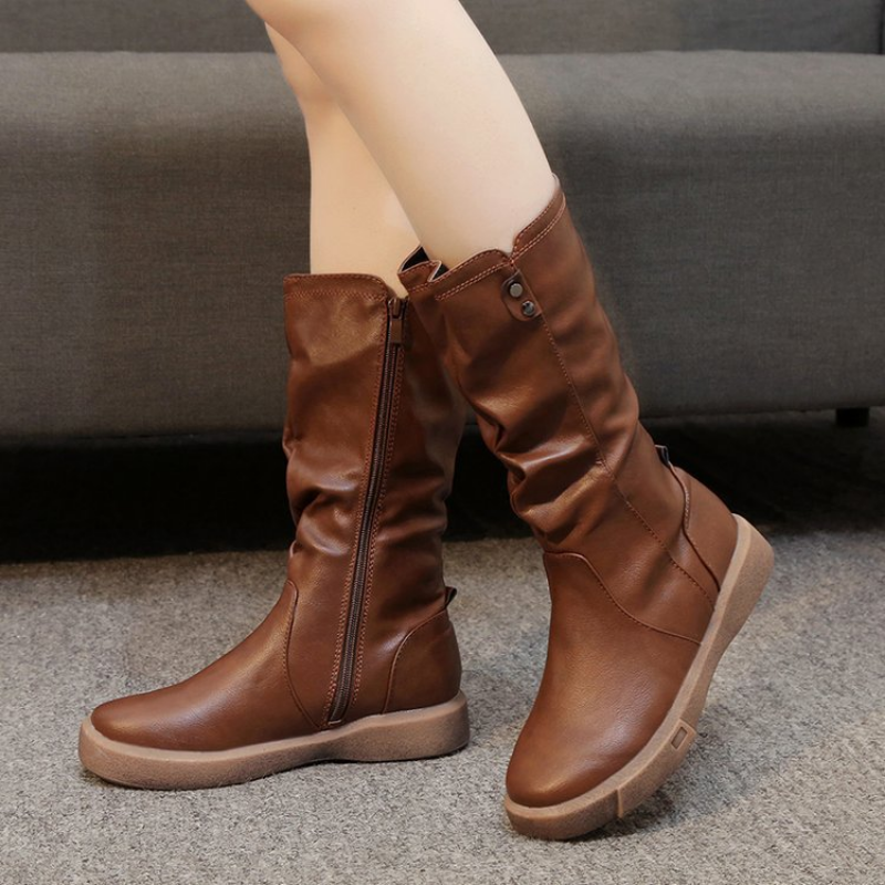 Women's Ankle Boots Side Zip - Fashinoza