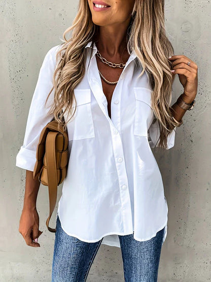 Women's Button Front Blouse Elegant
