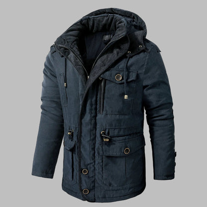 Men's Multi-Pocket Winter Jacket - Fashinoza