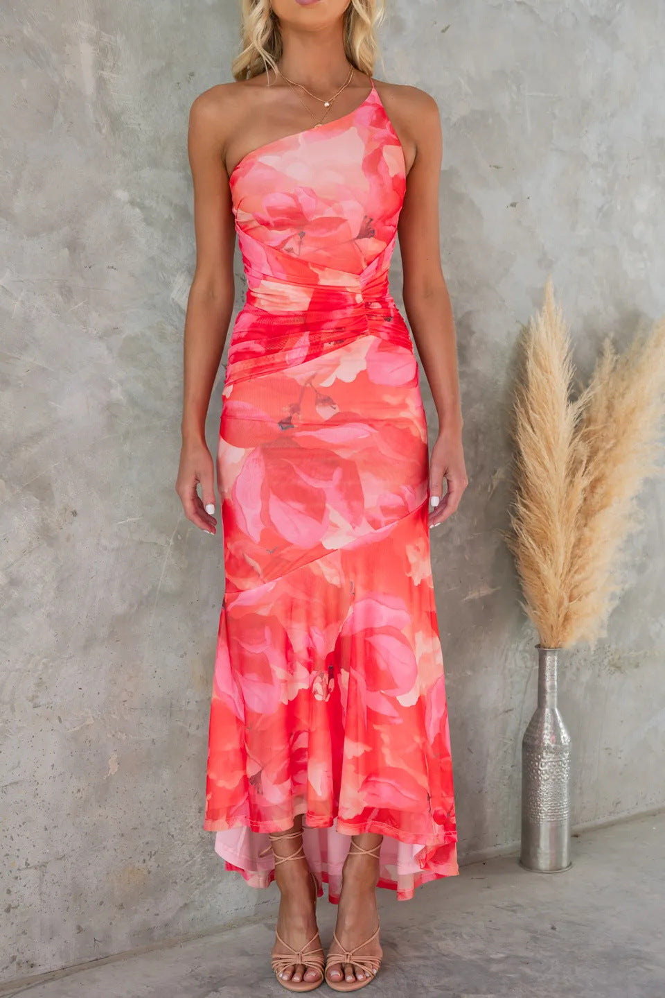 Women's Pleated Evening Dress