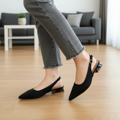 Slingback Pointed Toe Low Heels