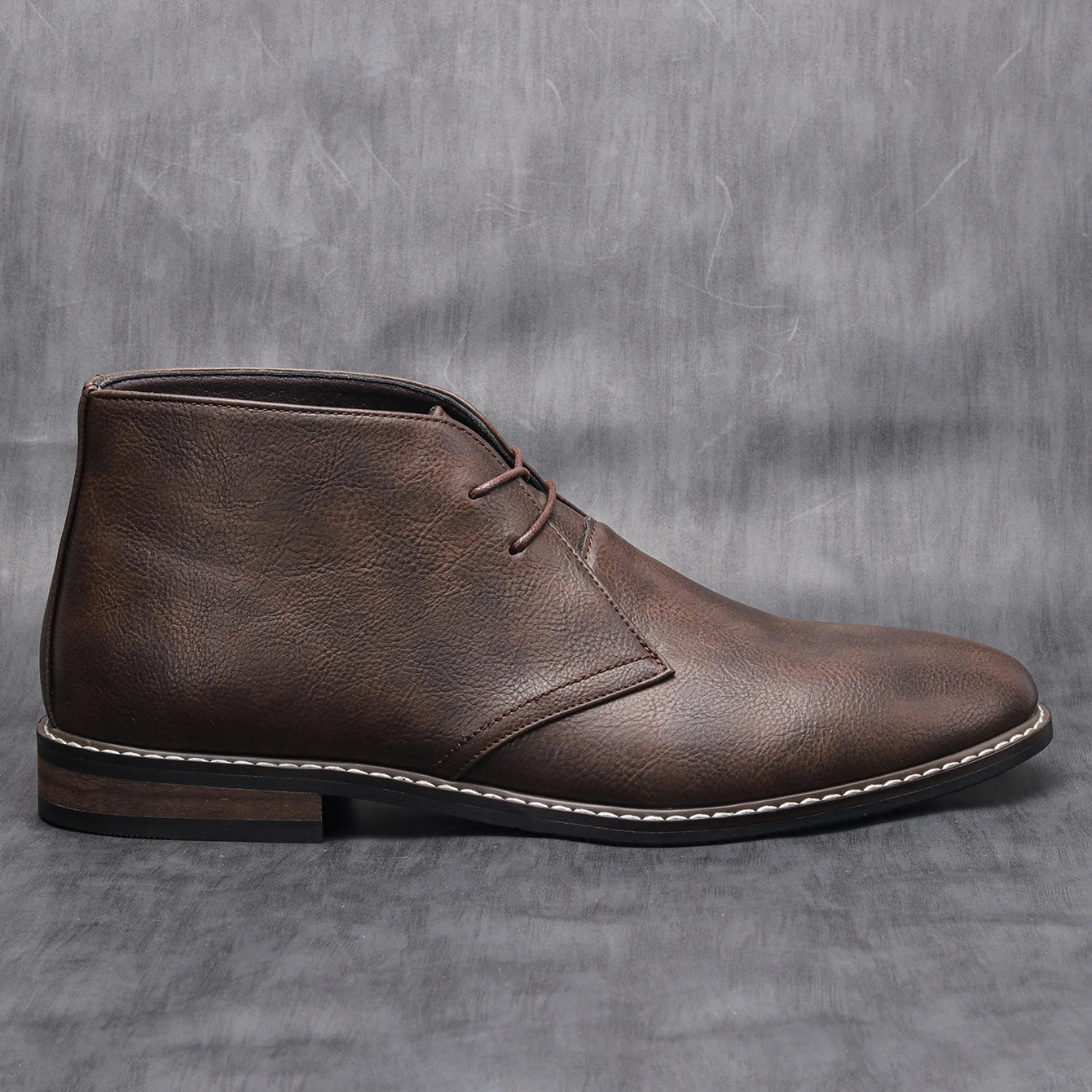 Crosby Men's Leather Ankle Boots Lace Up Brown