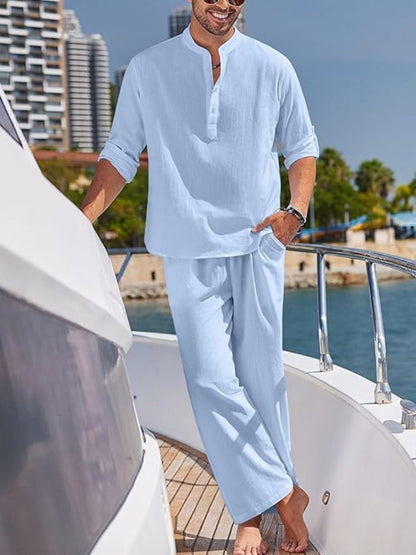 Men's 2-Piece Summer Shorts Set - Fashinoza