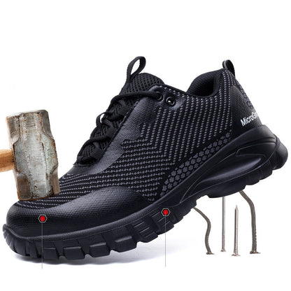 Men's Safety Shoes Waterproof Lightweight Black