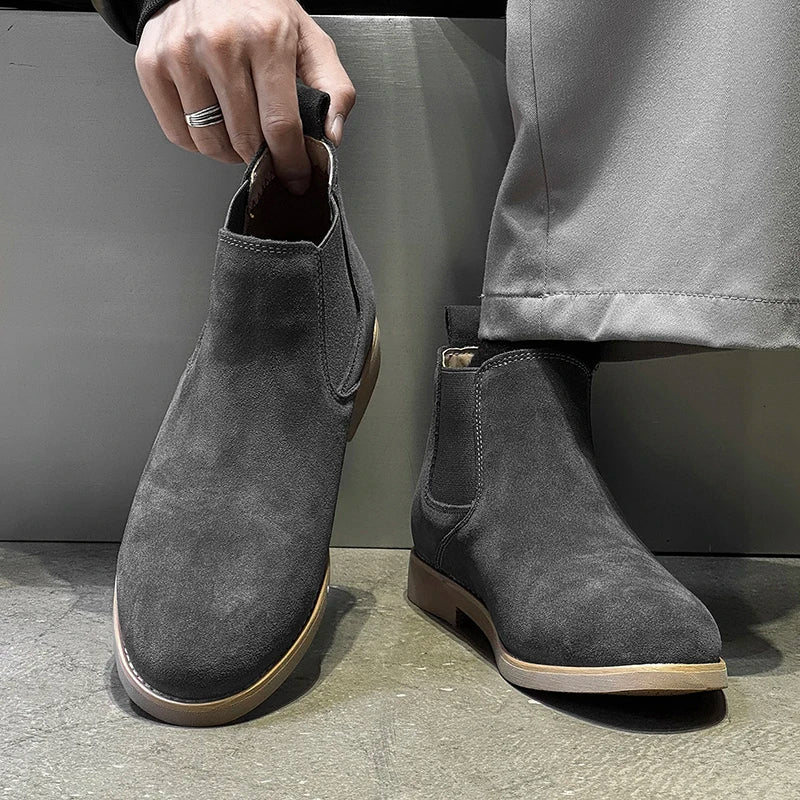 Men's Suede Chelsea Boots