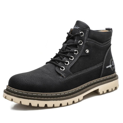 Men's Ankle Boots Waterproof Lace-Up Hiking Brown