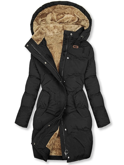 Women's Long Fleece-Lined Winter Jacket