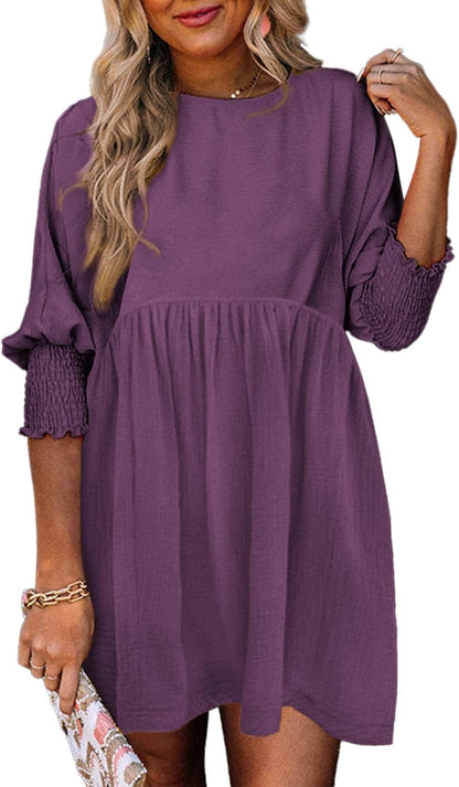 Women's Ruched Summer Day Dress